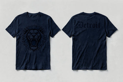 Detroit Lion Tee - Navy