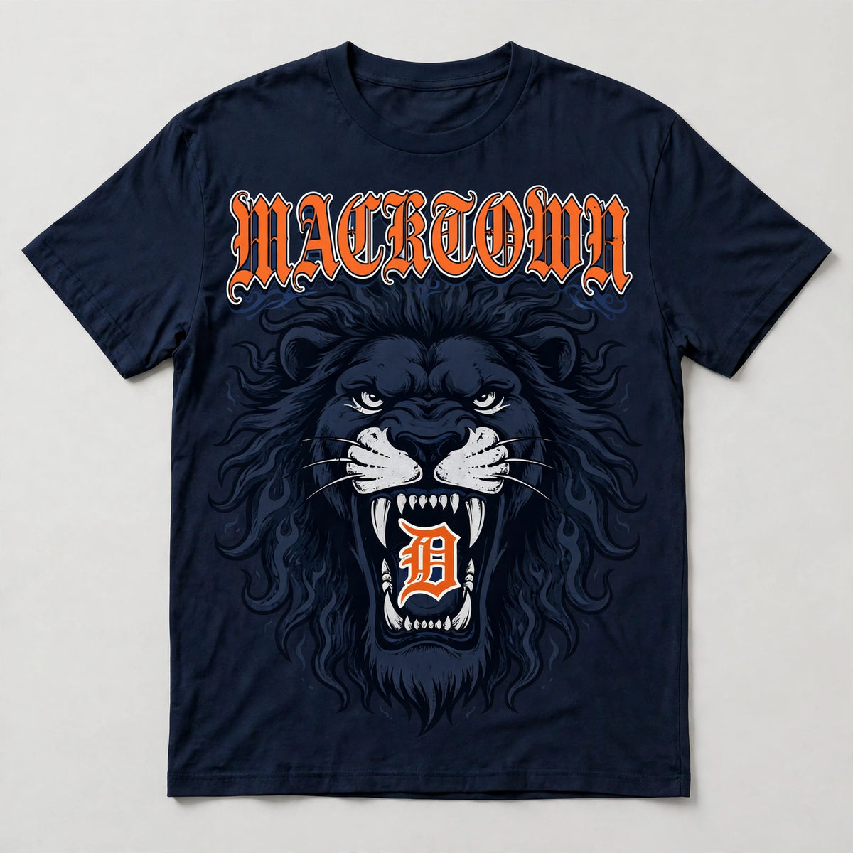 MACKTOWN Lion Tee - Navy